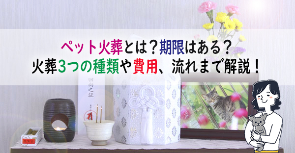 ペット火葬とは？火葬の種類や費用目安。ペットが亡くなると、いつまでに火葬をするの？